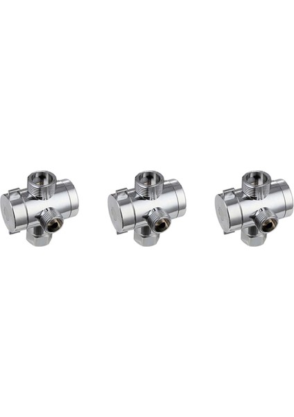 Nxfdsıoz 3x Abs Krom 3 Yollu Yönlendirici Hortum Bağlantısı T Şekli Adaptör Konnektörü Açılı Vana Hortum Banyo Duş Kolu Tuvalet (Yurt Dışından)