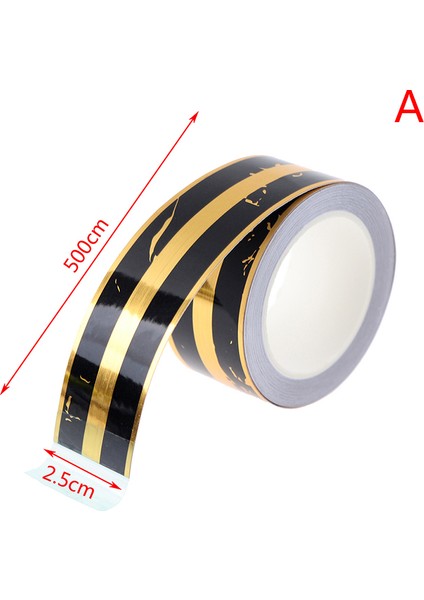 5 M Siyah Altın Kendinden Yapışkanlı Kiremit Etiket Su Geçirmez Duvar Boşluğu Sızdırmazlık Bandı Şeridi (Yurt Dışından)