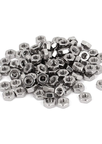 Quanbu Metrik M3 Altıgen Somun 304 Paslanmaz Çelik Bağlantı Elemanı DIN934 Cıvata Için 100 Adet (Yurt Dışından)