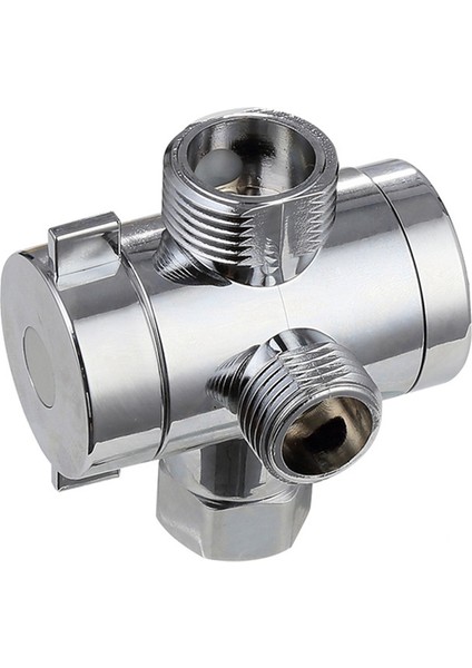 Xhhdqes 3x Abs Krom 3 Yollu Yönlendirici Hortum Bağlantısı T Şekli Adaptör Konnektörü Açılı Vana Hortum Banyo Duş Kolu Tuvalet (Yurt Dışından)