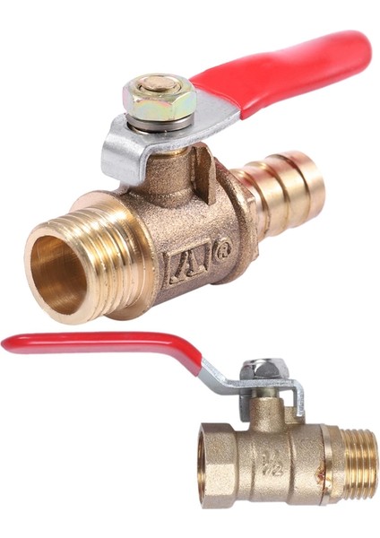 Bradoo- Erkek Dişi M/f Dişli 1/2 Inç Tam Bağlantı Noktalı Pirinç Su Küresel Vanası ve 10MM x 1/4 Inç Pt Erkek Dişli Pirinç Küresel Vana (Yurt Dışından) indirimleri