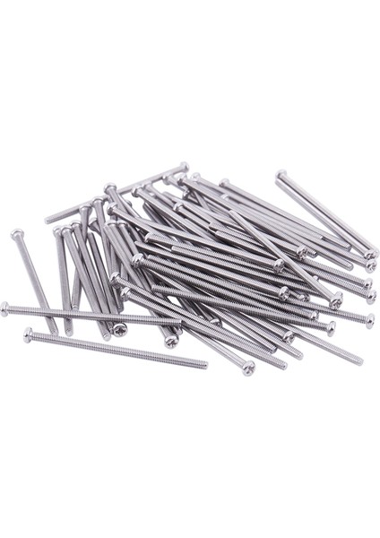 60 x Gümüş Ton M2 * 40MM 304 Paslanmaz Çelik Yuvarlak Başlı Vida Cıvatası (Yurt Dışından)