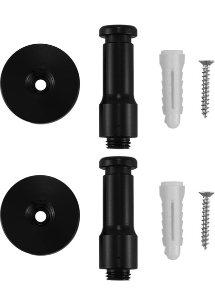 Dekoratif Alüminyum Duvar Kancaları Havlu Askısı Elbise Askısı ve Havlu ile Ceket ve Bornoz Kancaları 2 Adet Siyah (Yurt Dışından) modelleri