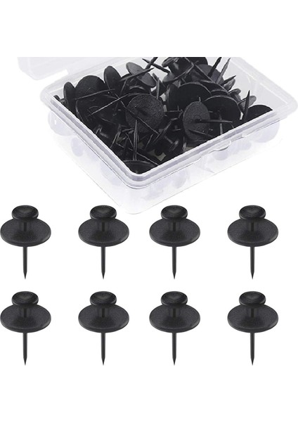 Resim Asmak Için 20 Paket Küçük Çiviler Çift Başlı Resim Askıları Çiviler Resim Asmak Için Duvar Çivisi (Siyah) (Yurt Dışından)