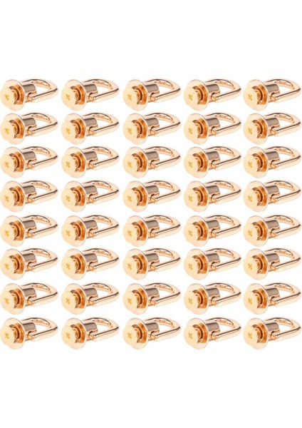 40 Adet D-Ring Perçin Altın D-Ring Saplama Vida Topu Metal D-Ring Perçin Deri Cüzdan Için Uygun Saplama Düğme Vidası (Yurt Dışından)