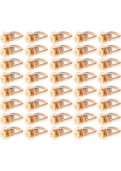 40 Adet D-Ring Perçin Altın D-Ring Saplama Vida Topu Metal D-Ring Perçin Deri Cüzdan Için Uygun Saplama Düğme Vidası (Yurt Dışından)
