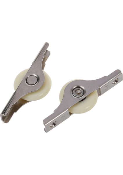 Quanbu 6 Adet Beyaz Kapılar Pencere Tek Naylon Sürgülü Makaralı Kasnak Tekerlek 62MM Uzunluk (Yurt Dışından)