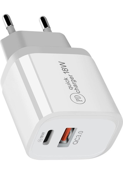 18W Pd Qc 3.0 Çift USB Şarj Cihazı Hızlı Şarj Ab Abd Ab Au Tak iPhone x 8 Artı Not 9 10 Güç Dağıtımı Cep Telefonu Adaptörü (Yurt Dışından)