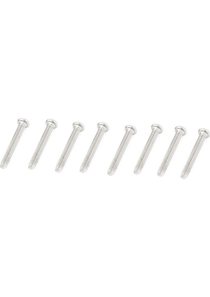 Srıwen 60 x Gümüş Ton M2.5 * 20MM 304 Paslanmaz Çelik Yuvarlak Başlı Vidalar Cıvata (Yurt Dışından)