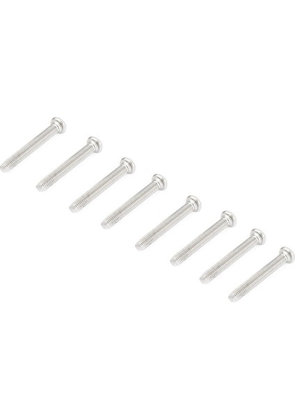 Srıwen 60 x Gümüş Ton M2.5 * 20MM 304 Paslanmaz Çelik Yuvarlak Başlı Vidalar Cıvata (Yurt Dışından)