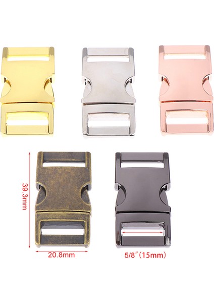 Paracord Bilezik Köpek Kedi Tokaları Için 15MM Metal Yandan Serbest Bırakma Kavisli Tokalar (Yurt Dışından)