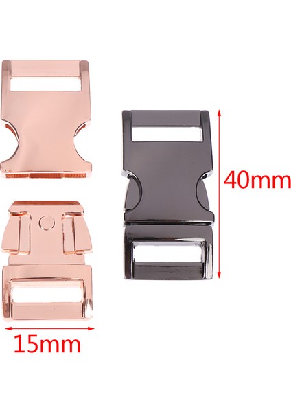 Paracord Bilezik Köpek Kedi Tokaları Için 15MM Metal Yandan Serbest Bırakma Kavisli Tokalar (Yurt Dışından)
