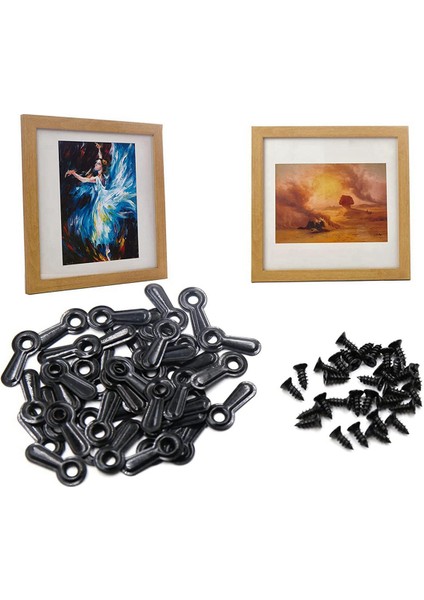 Resim Çerçevesi Çevirme Düğmesi Bağlantı Elemanları Seti Resim Çerçevesi Çevirme Düğmesi Bağlantı Elemanları Fotoğraf Çerçevesi Donanım Klipsleri (Yurt Dışından)