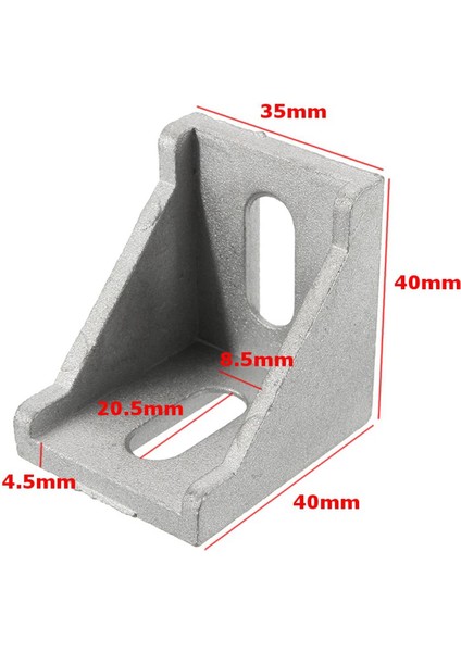 Araçlar Malzemeleri Suleve AJ40 4 Adet Köşe Braketi Dökme Alüminyum Açılı Köşe Bağlantısı 40X40MM (Yurt Dışından)