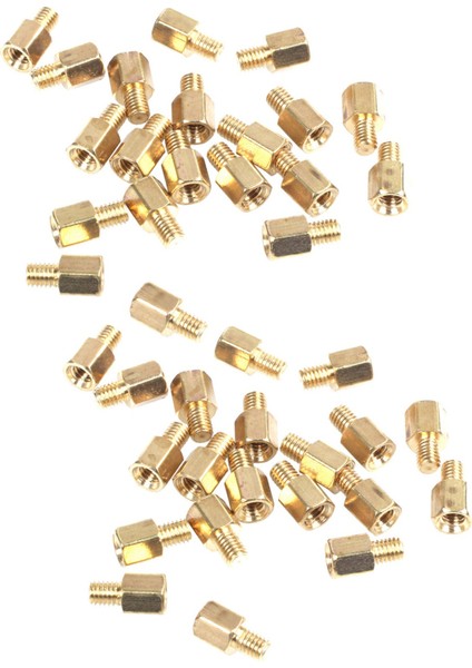 40 Adet Pc Anakart Ara Parçası Altıgen Pirinç M3 x 5 + 4 mm (Yurt Dışından)