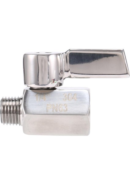 Flyeer 1/4 Inç 304 Paslanmaz Çelik Mini Küresel Vana, Dişi Npt x Erkek Npt Dişli, Kapatma Vanası (Yurt Dışından)