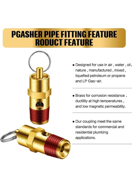 Adet 1/4 Inç Basınç Tahliye Vanası Hava Kompresörü Çek Valfı (150 Psi Ayar Basıncı) (Yurt Dışından)