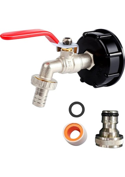 Ibc Konteyner 1/2 Inç Pirinç Ibc Tankı Aksesuarları S60X6 Su Tankı Için Ibc Vana Adaptörü 1000L Ibc Adapte (Yurt Dışından)