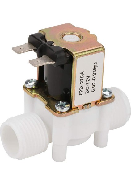 FS-DC12V N/c Normalde Kapalı Su Solenoid Valfı Su Sebili Için G1/2-Inç Plastik Elektrikli Solenoid Valf (Yurt Dışından)