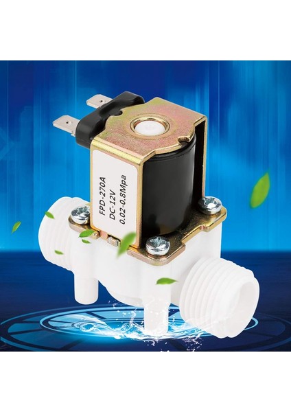 FS-DC12V N/c Normalde Kapalı Su Solenoid Valfı Su Sebili Için G1/2-Inç Plastik Elektrikli Solenoid Valf (Yurt Dışından)