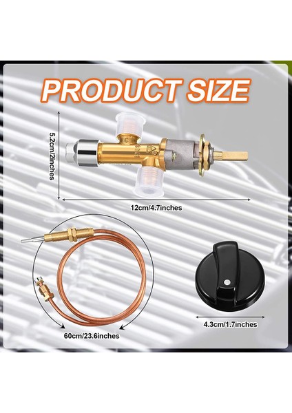 Düşük Basınçlı Gaz Lpg Şömine Arızası Güvenlik Kontrol Vanası Kiti Gaz Isıtıcı Termokupl Değişimi 5/8-18UNF (Yurt Dışından) modelleri