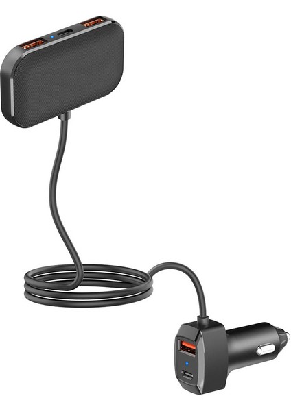 60W Araç Hızlı Şarj Cihazı 5 Bağlantı Noktalı Çok Fonksiyonlu Uzatma Kablosu Akıllı Genişletme Şarj Cihazı (Yurt Dışından) fırsatları