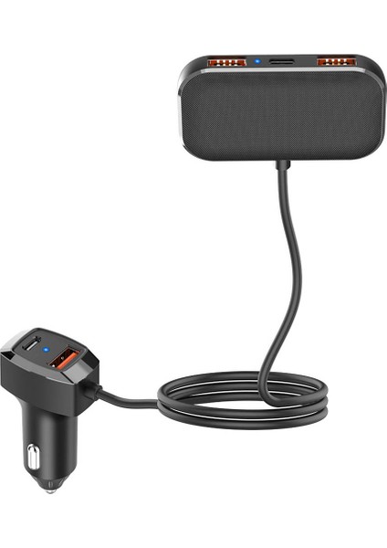 60W Araç Hızlı Şarj Cihazı 5 Bağlantı Noktalı Çok Fonksiyonlu Uzatma Kablosu Akıllı Genişletme Şarj Cihazı (Yurt Dışından) indirimleri