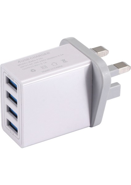 USB Şarj Cihazı Hızlı Duvar Şarj Cihazları Cep Telefonu Şarj Cihazı Iphone Samsung Xiaomi 4 Muti Bağlantı Noktası 5.1A USB Güç Adaptörü Istasyonu Ingiltere Tak (Yurt Dışından) fiyatları