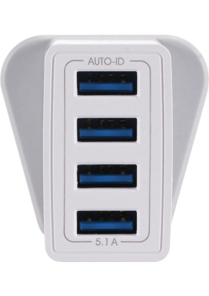 USB Şarj Cihazı Hızlı Duvar Şarj Cihazları Cep Telefonu Şarj Cihazı Iphone Samsung Xiaomi 4 Muti Bağlantı Noktası 5.1A USB Güç Adaptörü Istasyonu Ingiltere Tak (Yurt Dışından) indirimleri