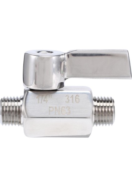 Flyeer 316 Paslanmaz Küresel Vana - 1/4 Inç Npt Dişli Erkek Küçük Mini Küresel Vana (1/4 Inç Erkek&erkek) (Yurt Dışından)