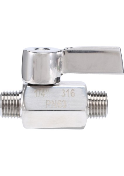 Flyeer 316 Paslanmaz Küresel Vana - 1/4 Inç Npt Dişli Erkek Küçük Mini Küresel Vana (1/4 Inç Erkek&erkek) (Yurt Dışından)