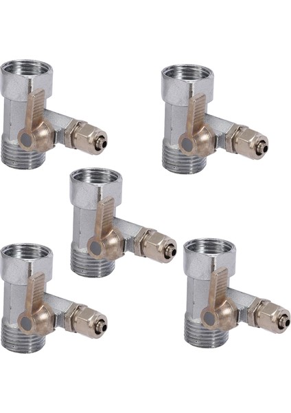 Ncanruı 5x Ro Besleme Suyu Adaptörü 1/2 Inç Ila 1/4 Inç Küresel Vana Musluk Musluk Besleme Ters Osmoz Gümüş (Yurt Dışından) indirimleri