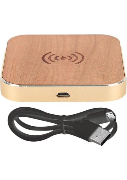 Masaüstü Hızlı Şarj Istasyonu Taşınabilir Ahşap Kablosuz Şarj Cihazı Qı Şarj Pedi (Yurt Dışından)