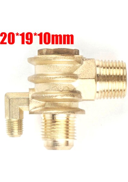 3-Portlu Çek Valfler Tek Yönlü Erkek Dişli Atölye Hava Kompresörü 20*19*10MM (Yurt Dışından)