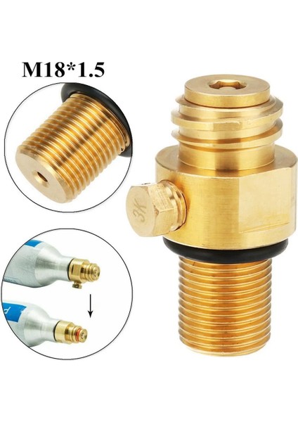 Oumery M18X1.5 Dolum Co2 Valf Adaptörü Konu Dönüştürücü Sodastream Için Yedek (Yurt Dışından)