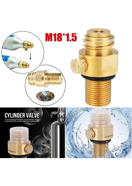 Oumery M18X1.5 Dolum Co2 Valf Adaptörü Konu Dönüştürücü Sodastream Için Yedek (Yurt Dışından)