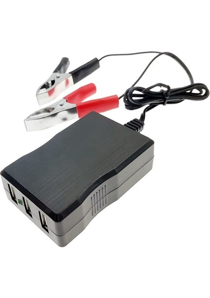 Pil Klipsli Taşınabilir Dönüştürücü 8V-24V 3 Bağlantı Noktalı USB Şarj Cihazı Android Telefon Tabletler Için Çok Bağlantı Noktalı Güç Adaptörü (Yurt Dışından)