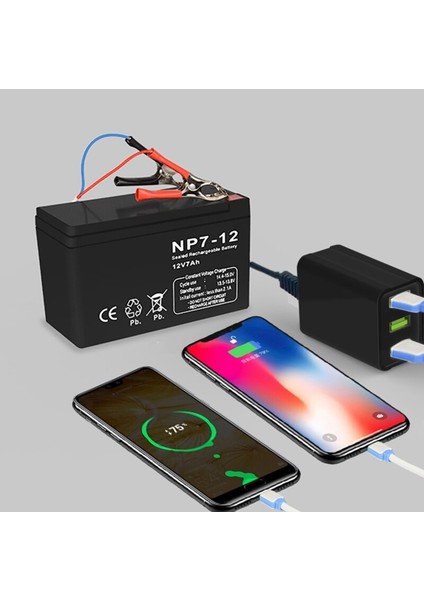 Pil Klipsli Taşınabilir Dönüştürücü 8V-24V 3 Bağlantı Noktalı USB Şarj Cihazı Android Telefon Tabletler Için Çok Bağlantı Noktalı Güç Adaptörü (Yurt Dışından) fiyatları