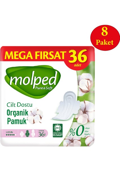 Pure Soft Hijyenik Ped Uzun Mega Fırsat 288 Adet