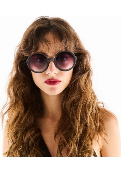 Monica Unisex Büyük Yuvarlak Güneş Gözlüğü Siyah fiyatları