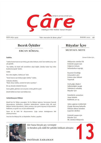 Çare 13. Sayı Bahar 2022