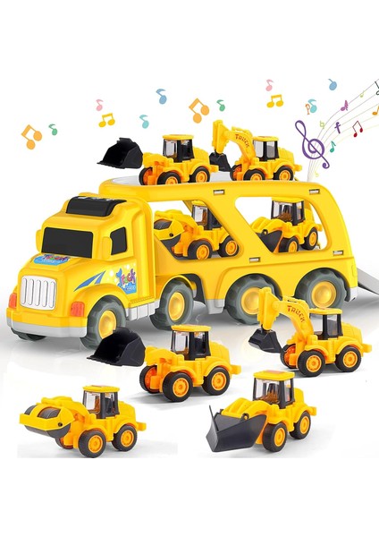 Erkek Kızlar Için Inşaat Kamyonu Oyuncakları Yaş 1 2 3 4 5 6 Yaş ， 1-3 3-5 Yaş Çocuklar Için Taşıyıcı Taşıma Kamyonları ， Noel Doğum Günü Hediyesi Yürümeye Başlayan Oyuncaklar. (Yurt Dışından)