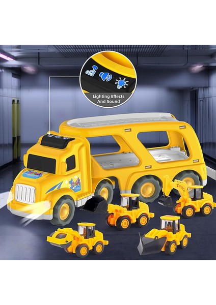 Erkek Kızlar Için Inşaat Kamyonu Oyuncakları Yaş 1 2 3 4 5 6 Yaş ， 1-3 3-5 Yaş Çocuklar Için Taşıyıcı Taşıma Kamyonları ， Noel Doğum Günü Hediyesi Yürümeye Başlayan Oyuncaklar. (Yurt Dışından) fiyatları