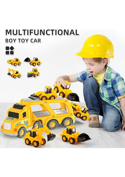 Erkek Kızlar Için Inşaat Kamyonu Oyuncakları Yaş 1 2 3 4 5 6 Yaş ， 1-3 3-5 Yaş Çocuklar Için Taşıyıcı Taşıma Kamyonları ， Noel Doğum Günü Hediyesi Yürümeye Başlayan Oyuncaklar. (Yurt Dışından) fırsatları
