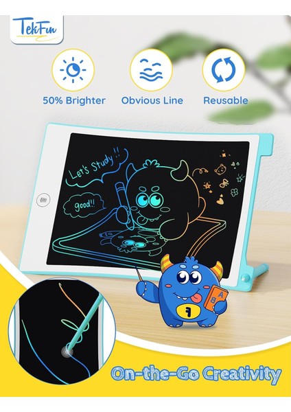 Çocuklar Için Oyuncaklar, 10 Inç 2 Adet LCD Çocuk Yazma Tableti Silinebilir Doodle Tahtası Yeniden Kullanılabilir Çizim Pedi, Anti-Kayıp Stylus ile Çocuk Erkek Çocuklar Için, Araba (Yurt Dışından)