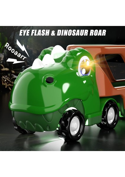Çocuklar Için Dinozor Kamyon Oyuncakları 3-5, 5'i 1 Arada Dinozor Kamyon Araba Oyuncakları 1 2 3 4 5 Yaşındaki Erkek Yürümeye Başlayan Çocuklar Için, Yanıp Sönen Kükreme ile Dinozo (Yurt Dışından) fiyatları