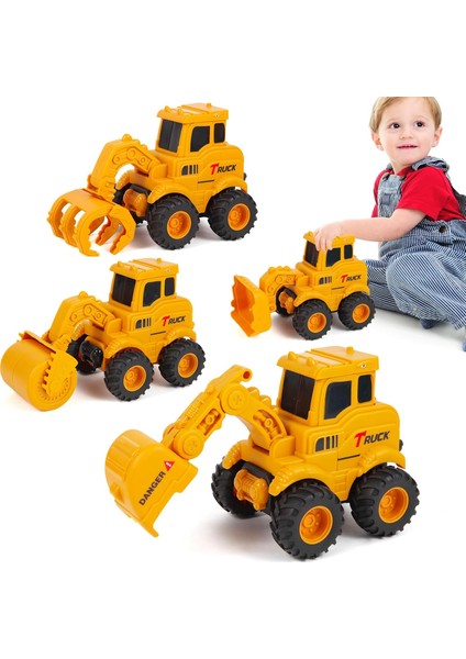 2 3 4 5 6 + Yaşındaki Erkek Çocuklar Için Inşaat Oyuncakları Küçük Çocuklar Kızlar, Sandbox Ekskavatör Oyuncak Kamyonlar Inşaat Kamyonu Oyuncak Araçlar Buldozer Yol Silindiri Oyunc (Yurt Dışından)