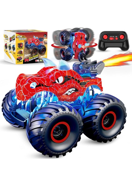 Uzaktan Kumandalı Dinozor Araba, Spreyli, Işıklı ve Sesli Erkekler Için 2.4ghz Rc Canavar Kamyonlar, 2 Pilli Tüm Arazi Rc Arabaları, Çocuklar Için Dinozor Oyuncakları 3 4 5 6 7 8, (Yurt Dışından)