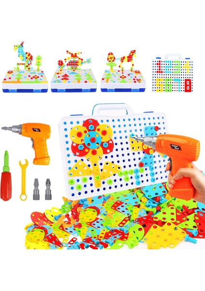 4 5 6 Yaş Için Stem Oyuncakları, Çocuklar Için Tasarım ve Matkap Oyuncakları, Oyuncak Matkaplı Inşaat Oyunları, Yaratıcı Mühendislik Yapı Setleri, Küçük Okul Öncesi Çocuklar Için Ç (Yurt Dışından)