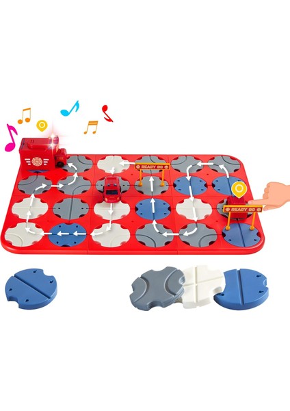 24 Pcs Stem Yol Oluşturucu Bulmacalar Yaş 3+ Çocuklar Için, Sevimli Araba Işık Trafiği ile Küçük Çocuk Zeka Oyunları Labirent Masa Oyunu Oyun Seti, Erkek Kızlar Için Interaktif Oyu (Yurt Dışından)